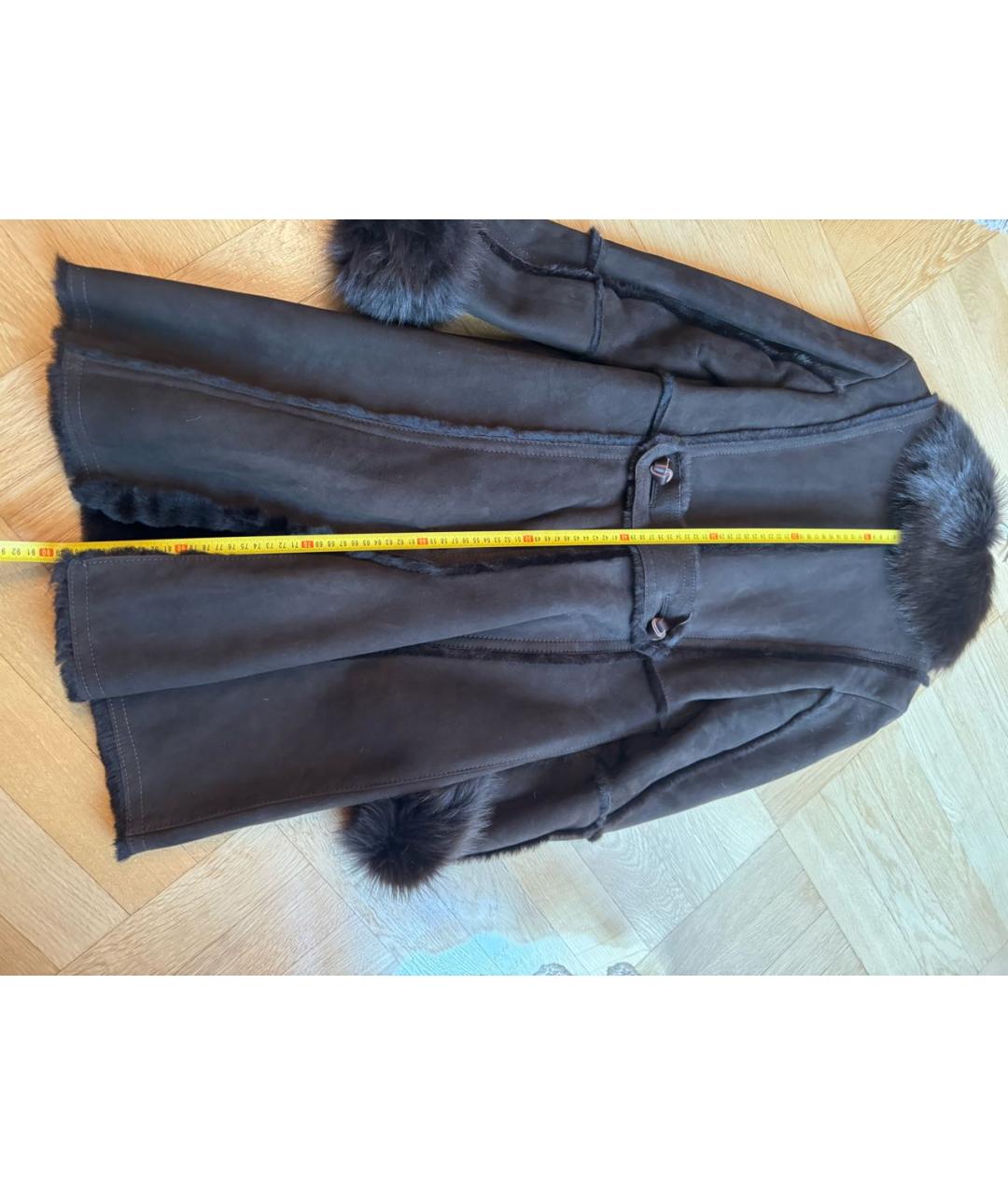 WEEKEND MAX MARA Коричневая замшевая дубленка, фото 8