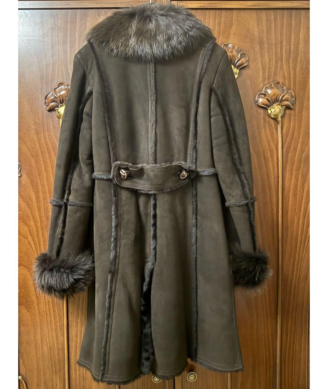 WEEKEND MAX MARA Коричневая замшевая дубленка, фото 2