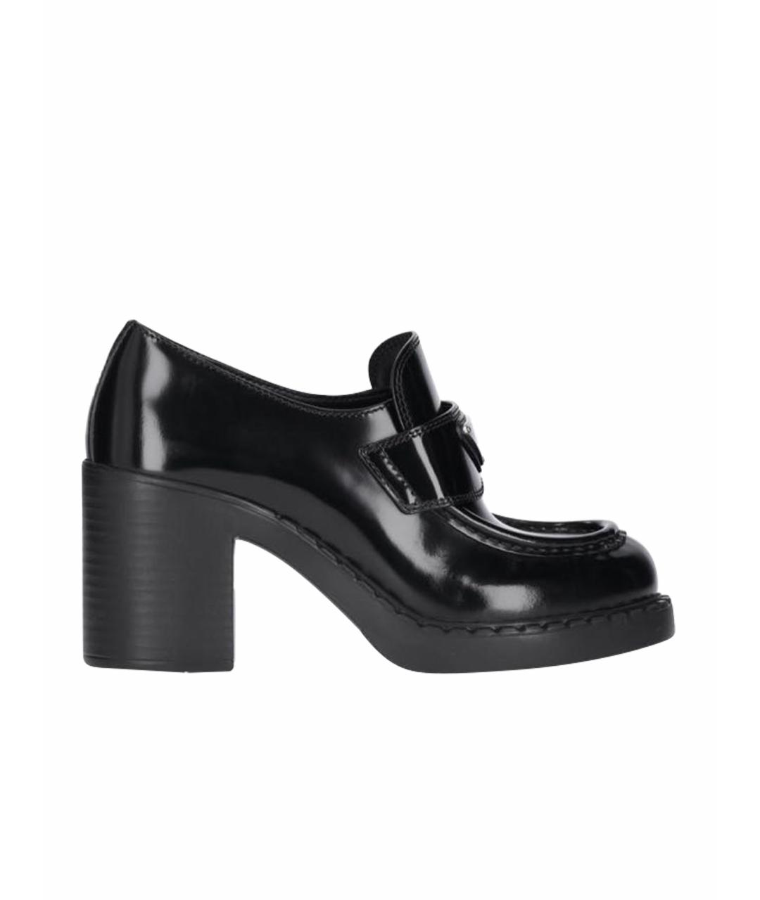 PRADA Черные кожаные лоферы, фото 1