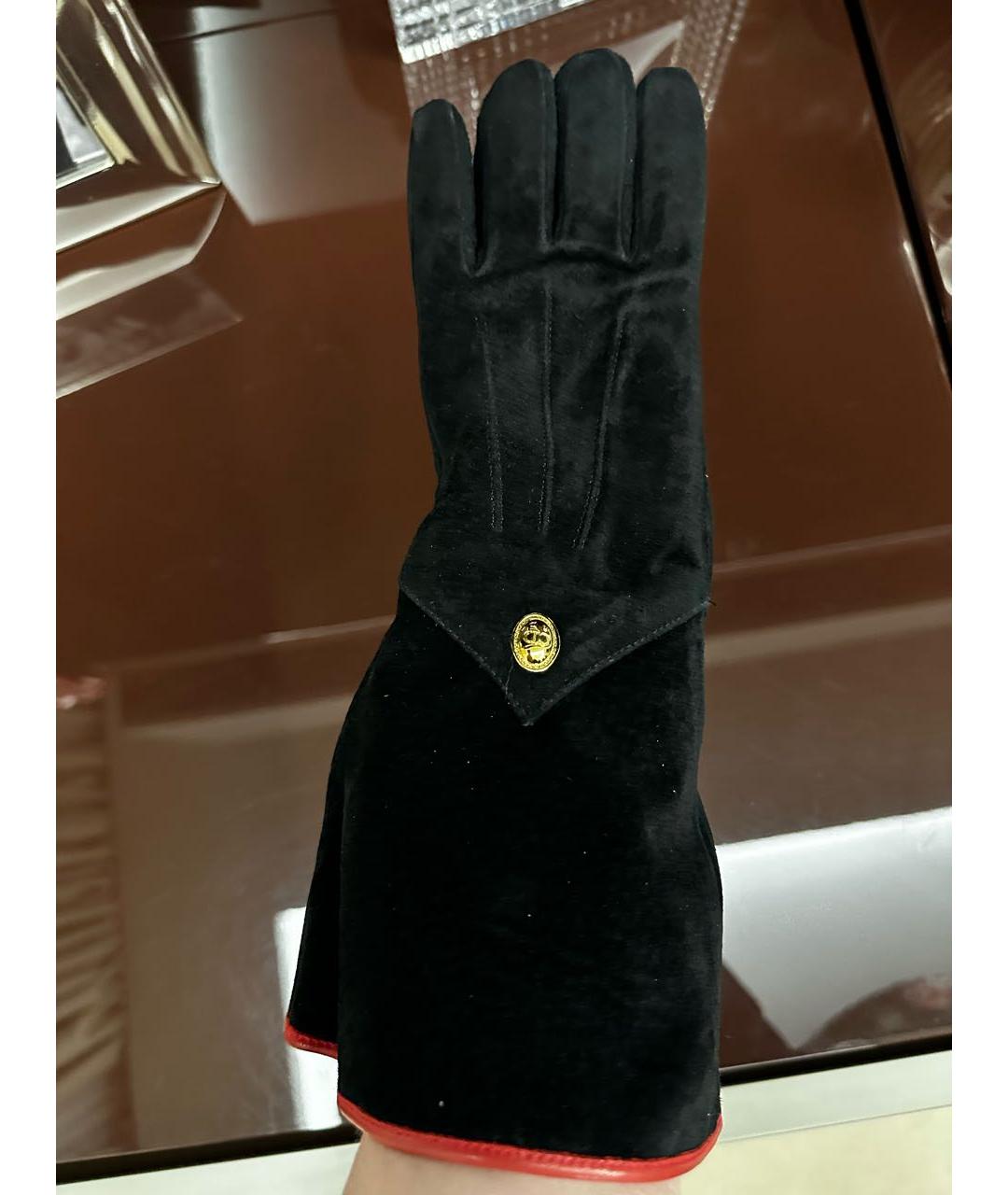 CHRISTIAN DIOR Черные перчатки, фото 3