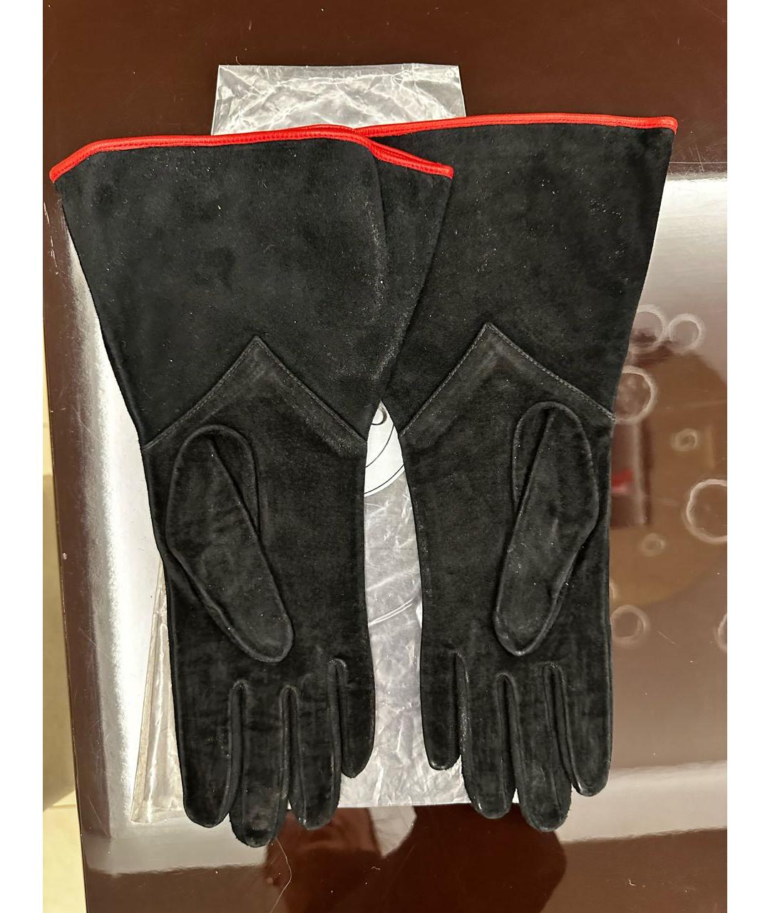 CHRISTIAN DIOR Черные перчатки, фото 2