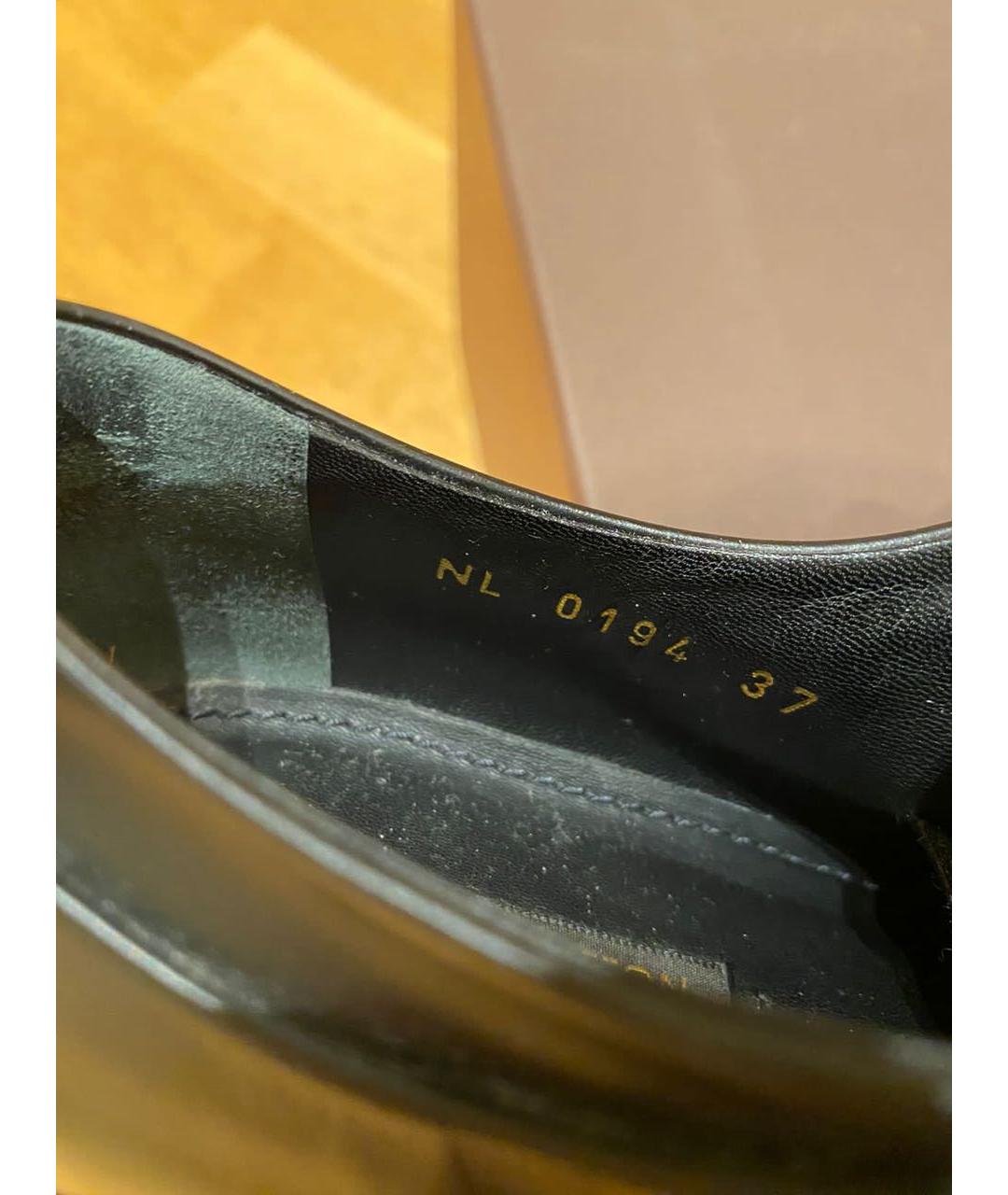 LOUIS VUITTON PRE-OWNED Черные кожаные лоферы, фото 4