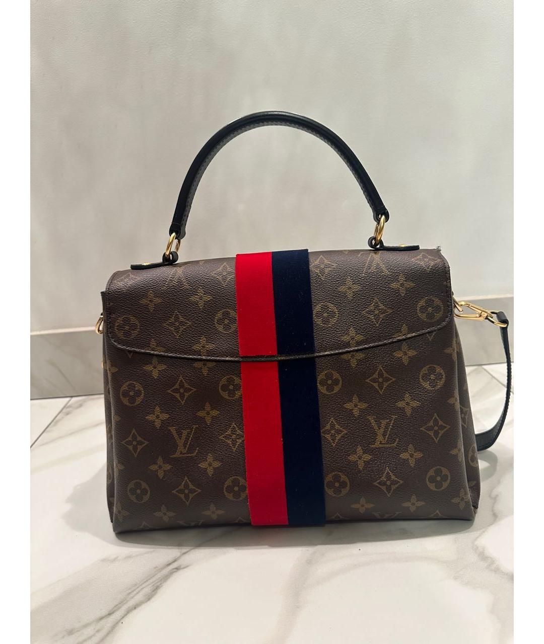 LOUIS VUITTON PRE-OWNED Коричневая сумка через плечо из искусственной кожи, фото 3