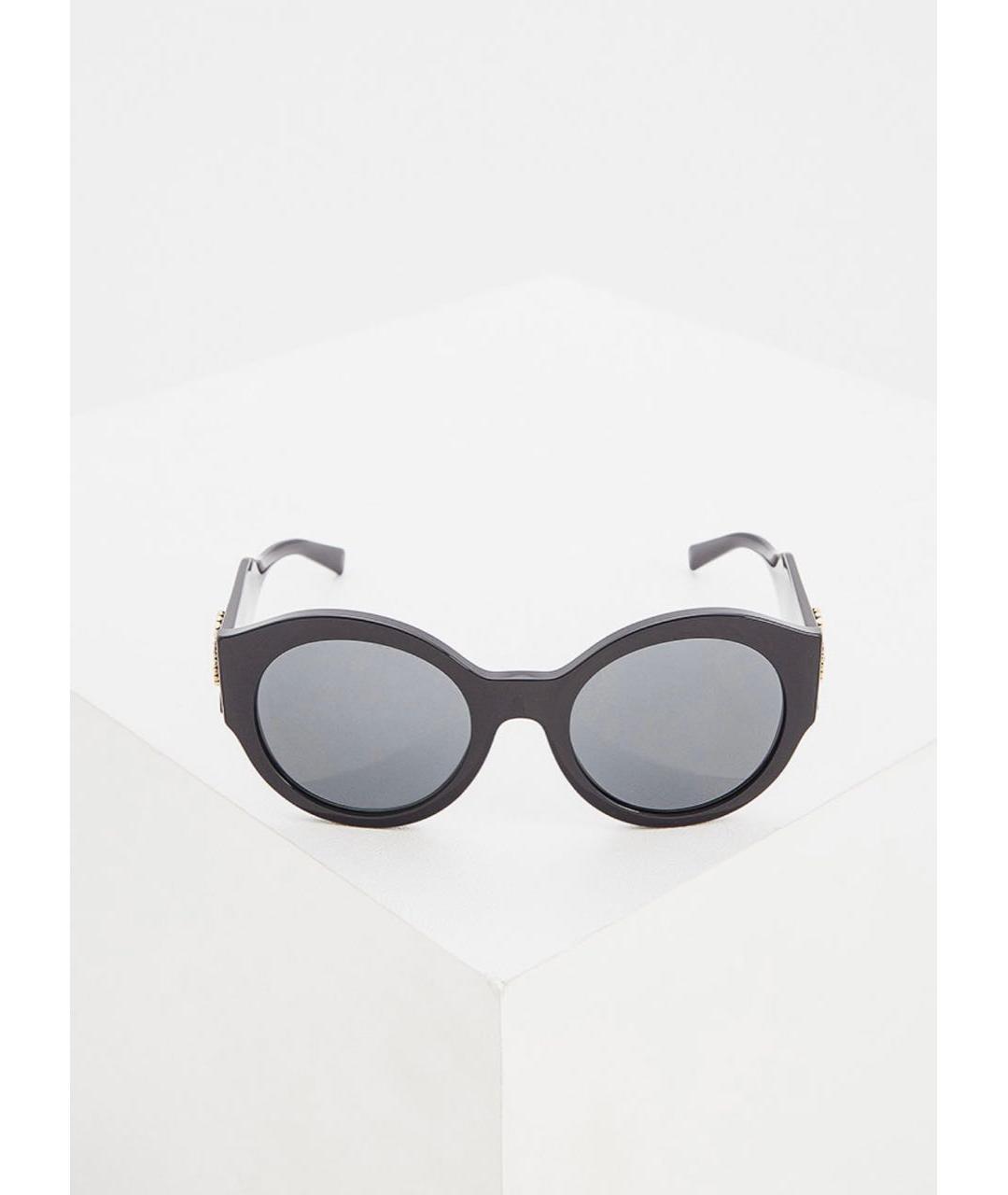 VERSACE Черные пластиковые солнцезащитные очки, фото 8