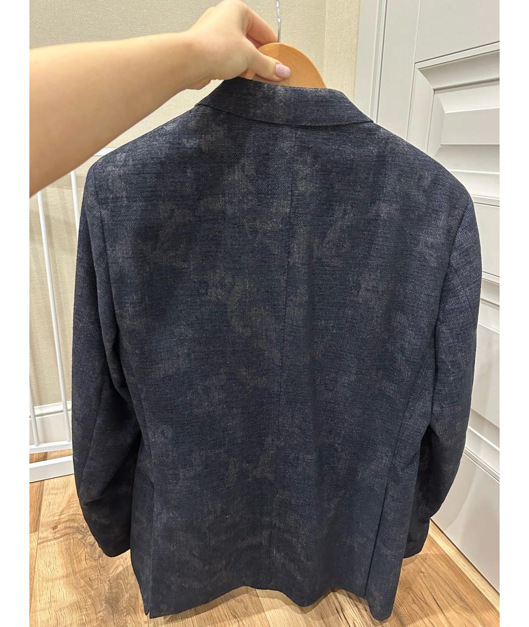 ETRO Темно-синий шерстяной пиджак, фото 2