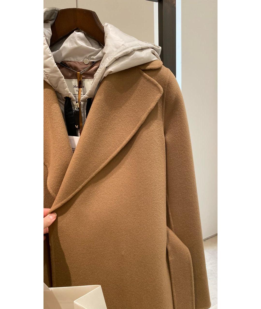 MAX MARA Бежевое шерстяное пальто, фото 2
