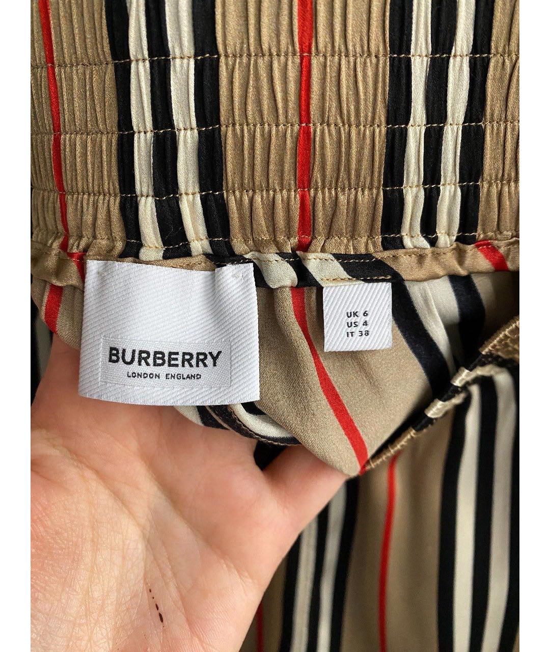 BURBERRY Шелковые шорты, фото 4