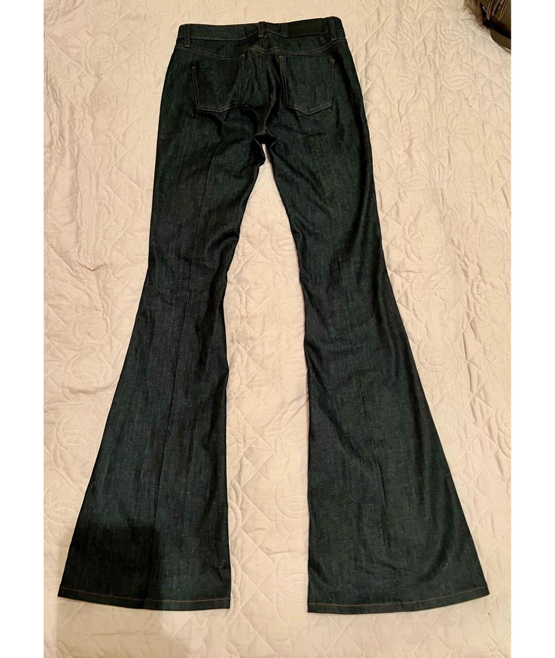 VICTORIA BECKHAM Серые хлопко-эластановые джинсы клеш, фото 2