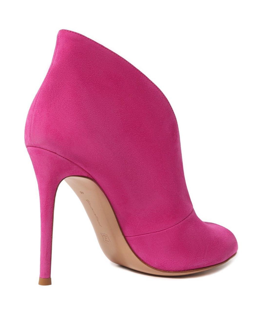 GIANVITO ROSSI Розовые замшевые ботильоны, фото 4