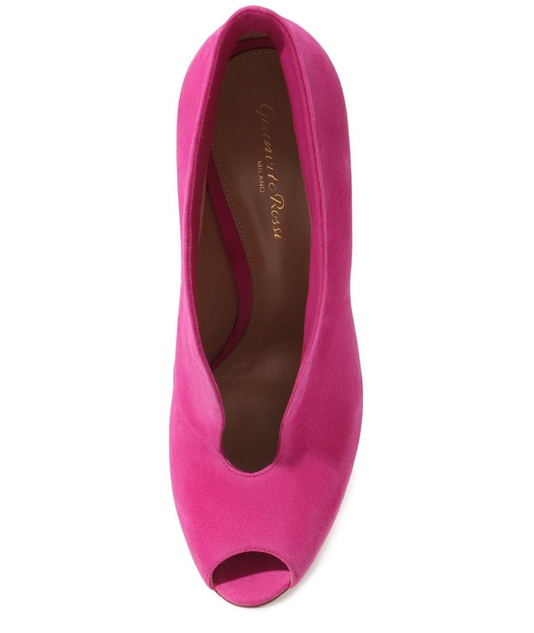 GIANVITO ROSSI Розовые замшевые ботильоны, фото 3