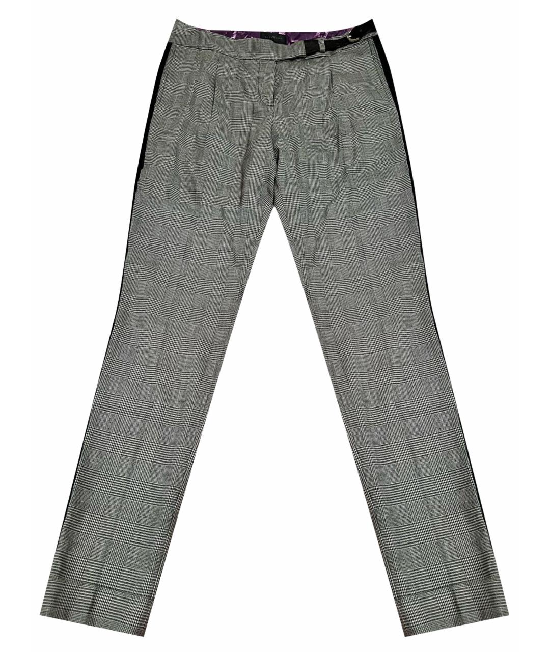 JOHN RICHMOND Серые шерстяные прямые брюки, фото 1