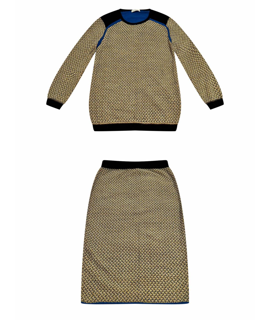 NINA RICCI Коричневый шерстяной костюм с юбками, фото 1