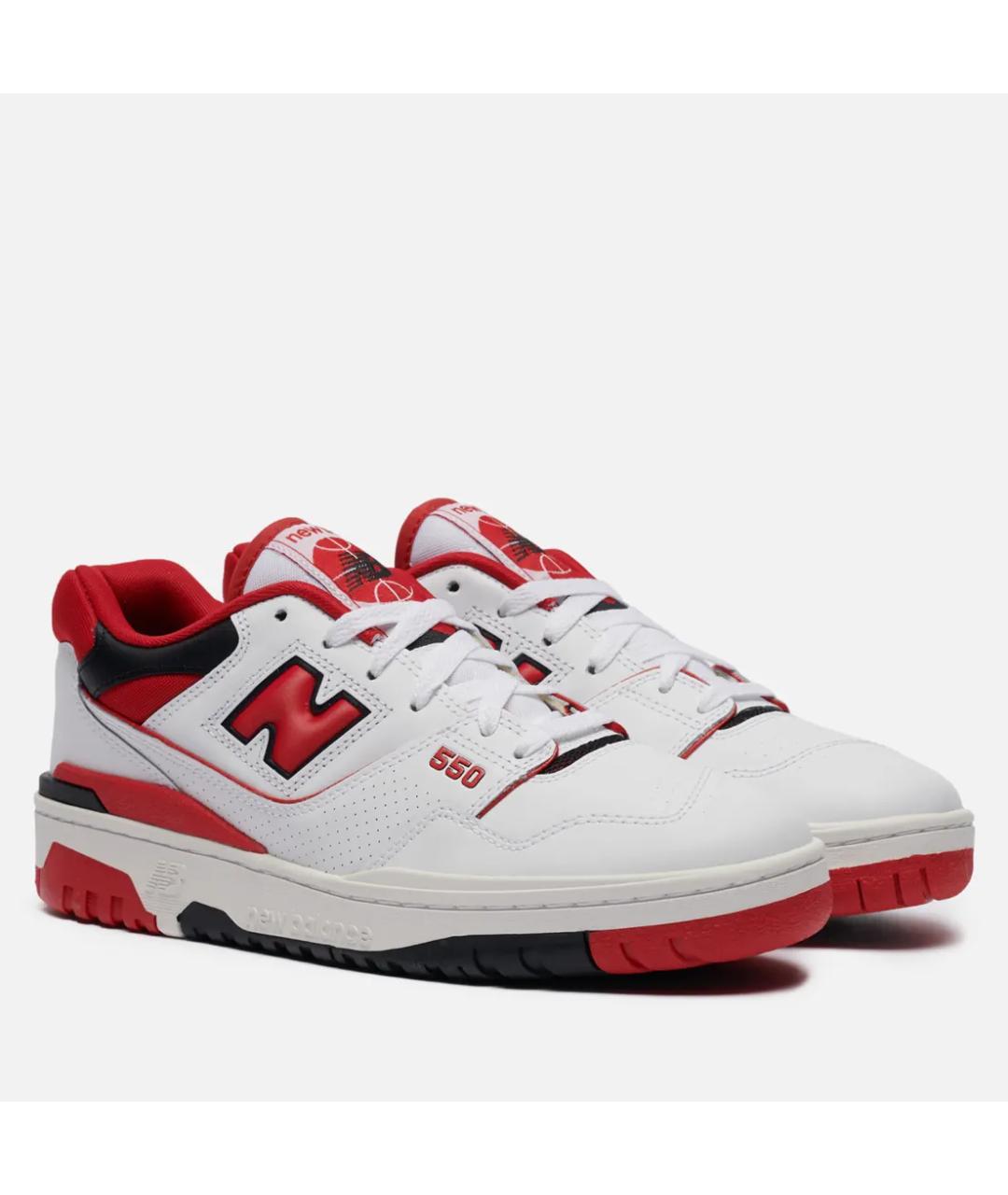 NEW BALANCE Красные кожаные кроссовки, фото 2