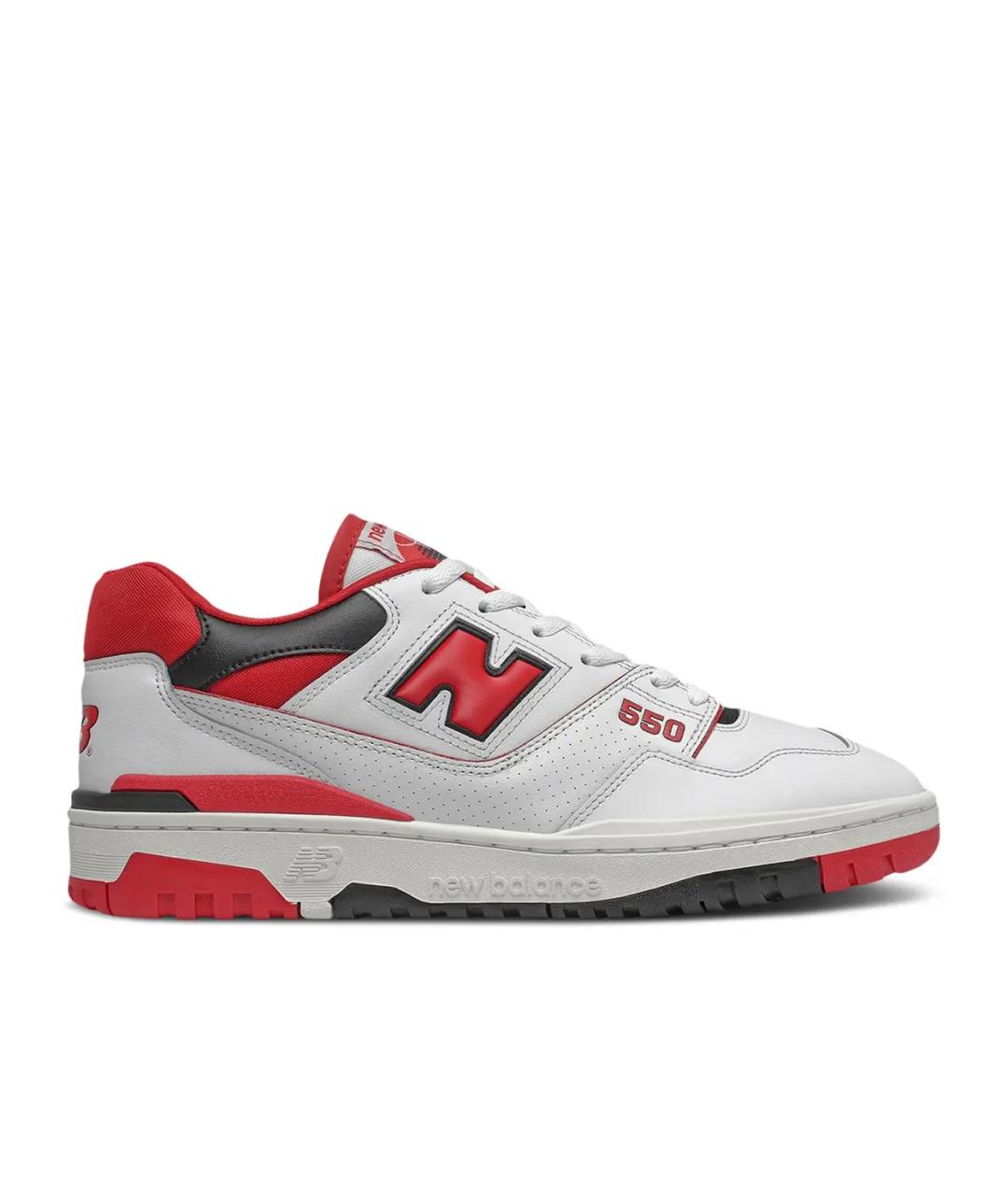 NEW BALANCE Красные кожаные низкие кроссовки / кеды, фото 1