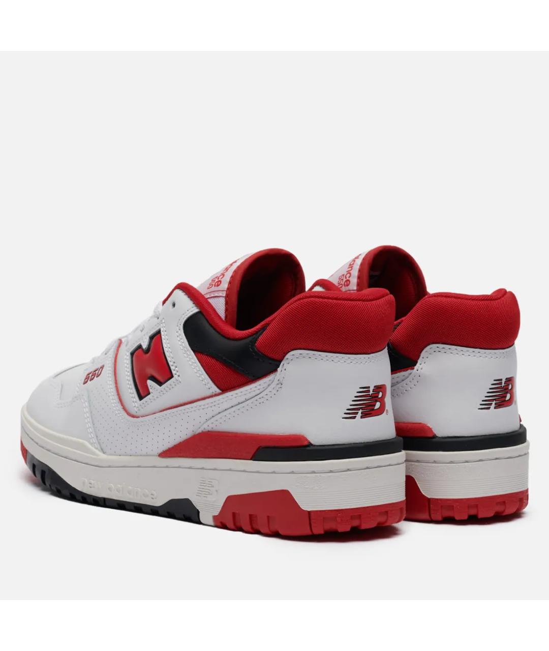 NEW BALANCE Красные кожаные низкие кроссовки / кеды, фото 4