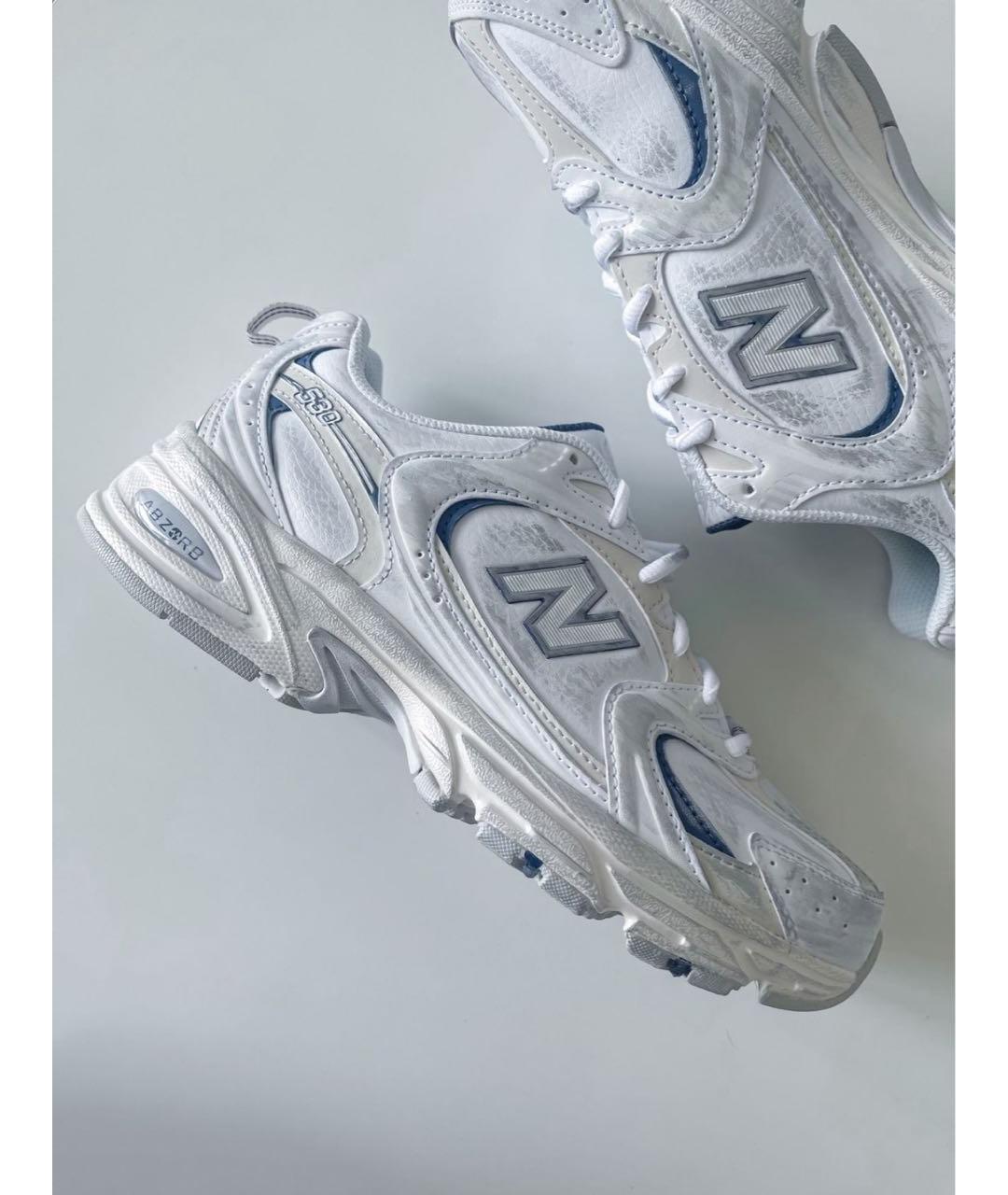 NEW BALANCE Белые кожаные кроссовки, фото 4