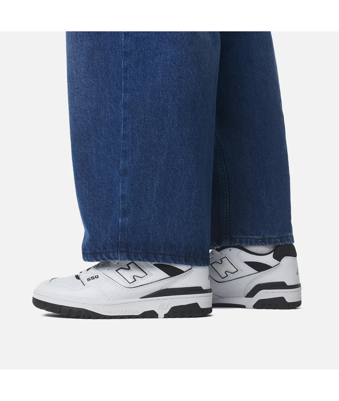 NEW BALANCE Белые кожаные низкие кроссовки / кеды, фото 4