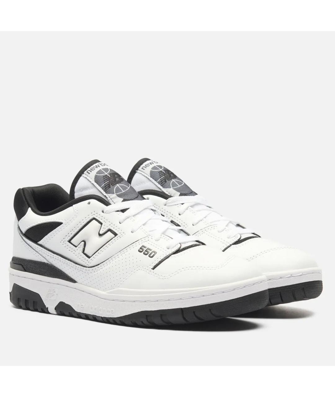 NEW BALANCE Белые кожаные низкие кроссовки / кеды, фото 2