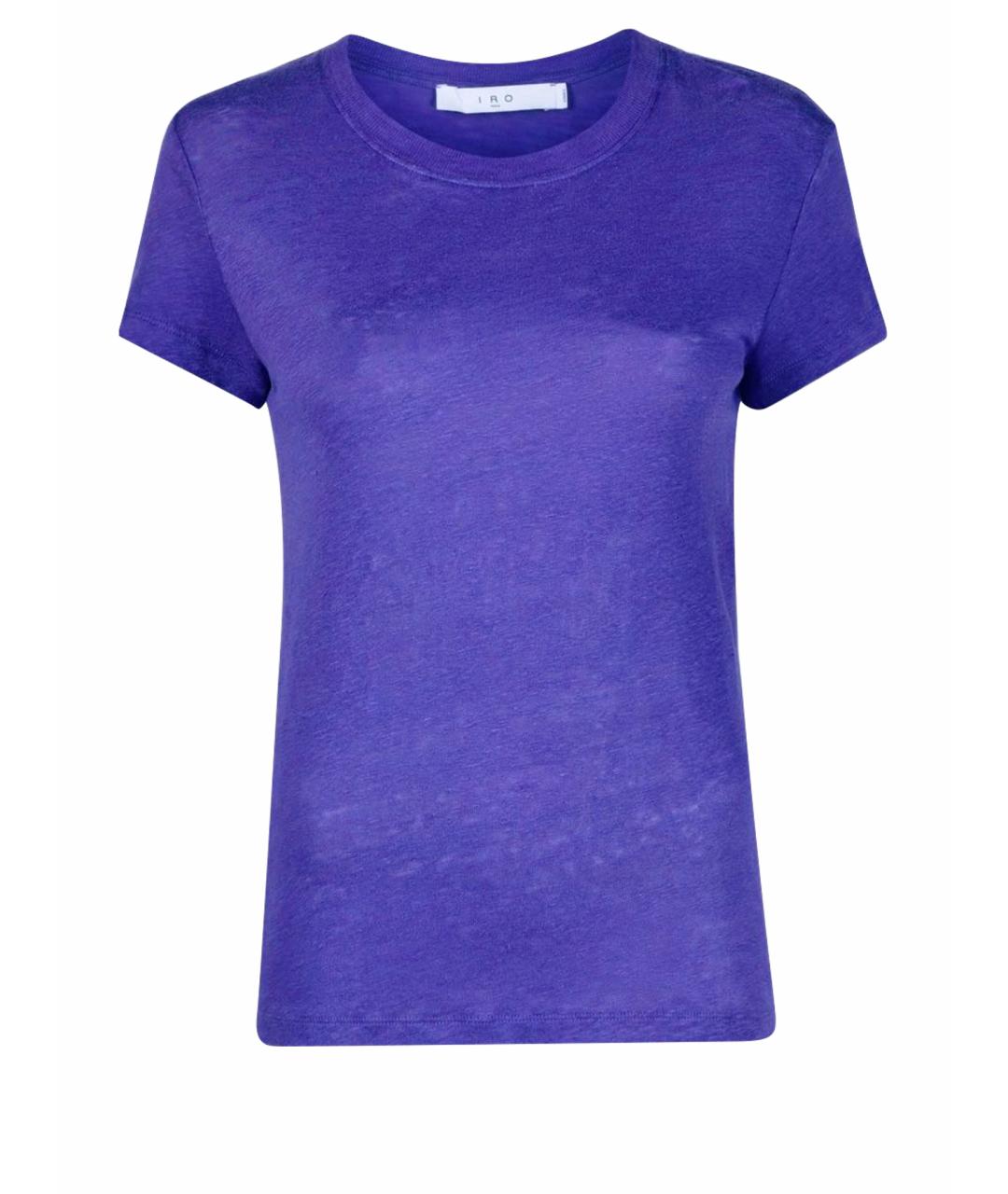 IRO Фиолетовая льняная футболка, фото 1