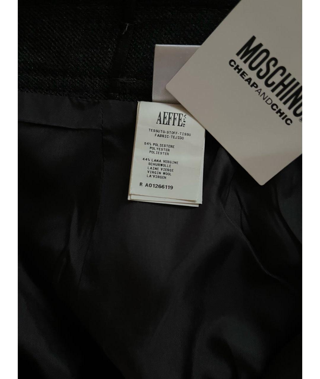 MOSCHINO Антрацитовая юбка миди, фото 6