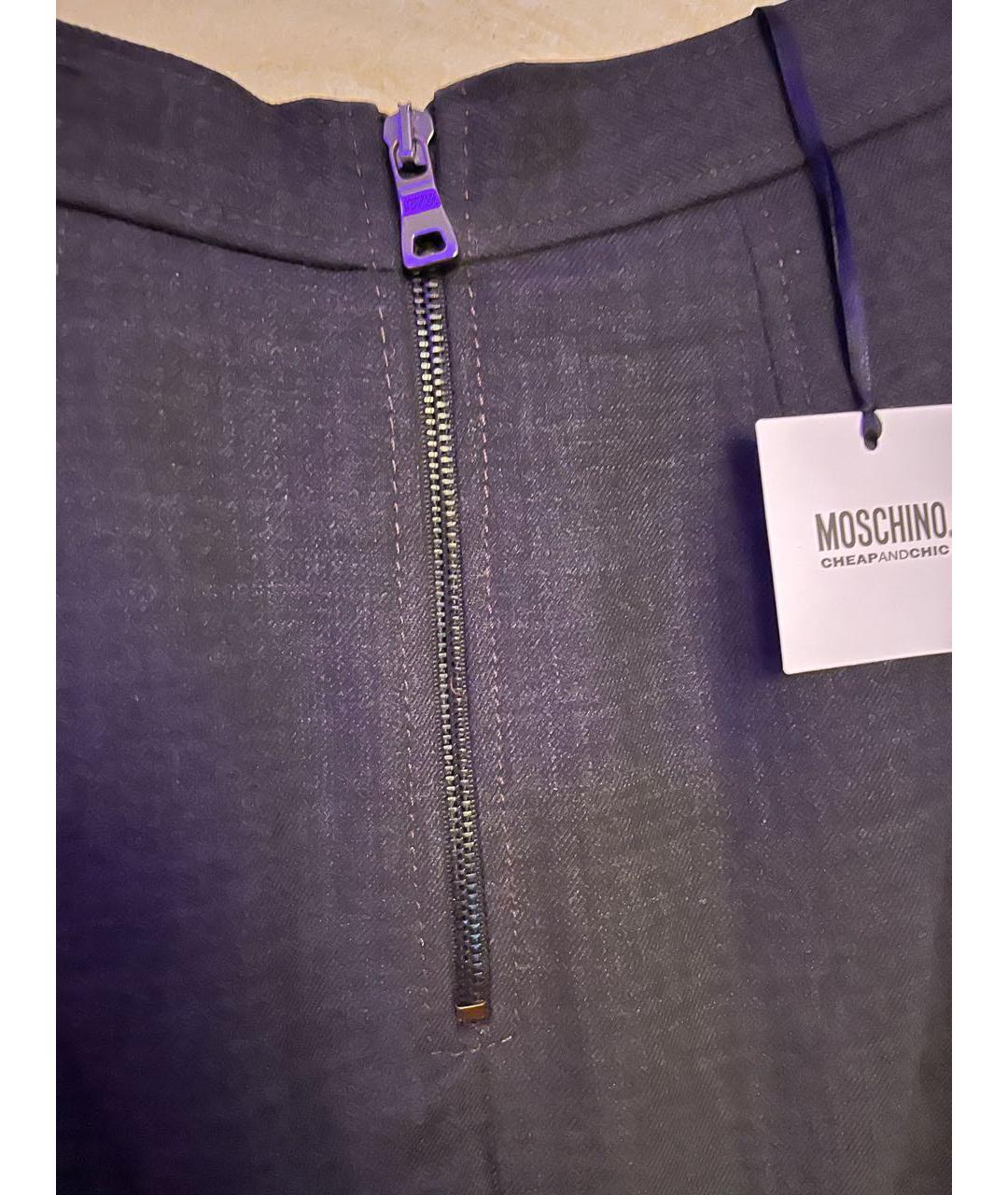 MOSCHINO Антрацитовая юбка миди, фото 4