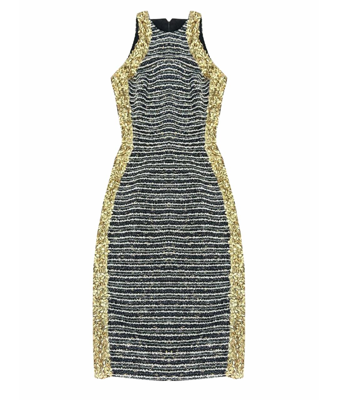 KALMANOVICH Черное твидовое коктейльное платье, фото 1