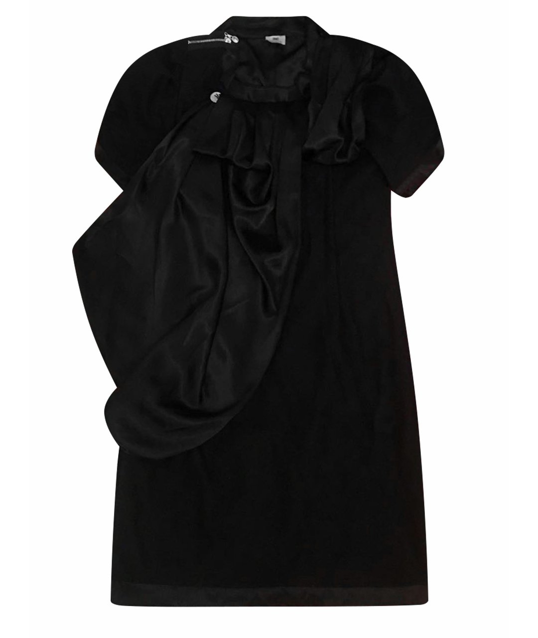 ELISABETTA FRANCHI Черное шерстяное повседневное платье, фото 1