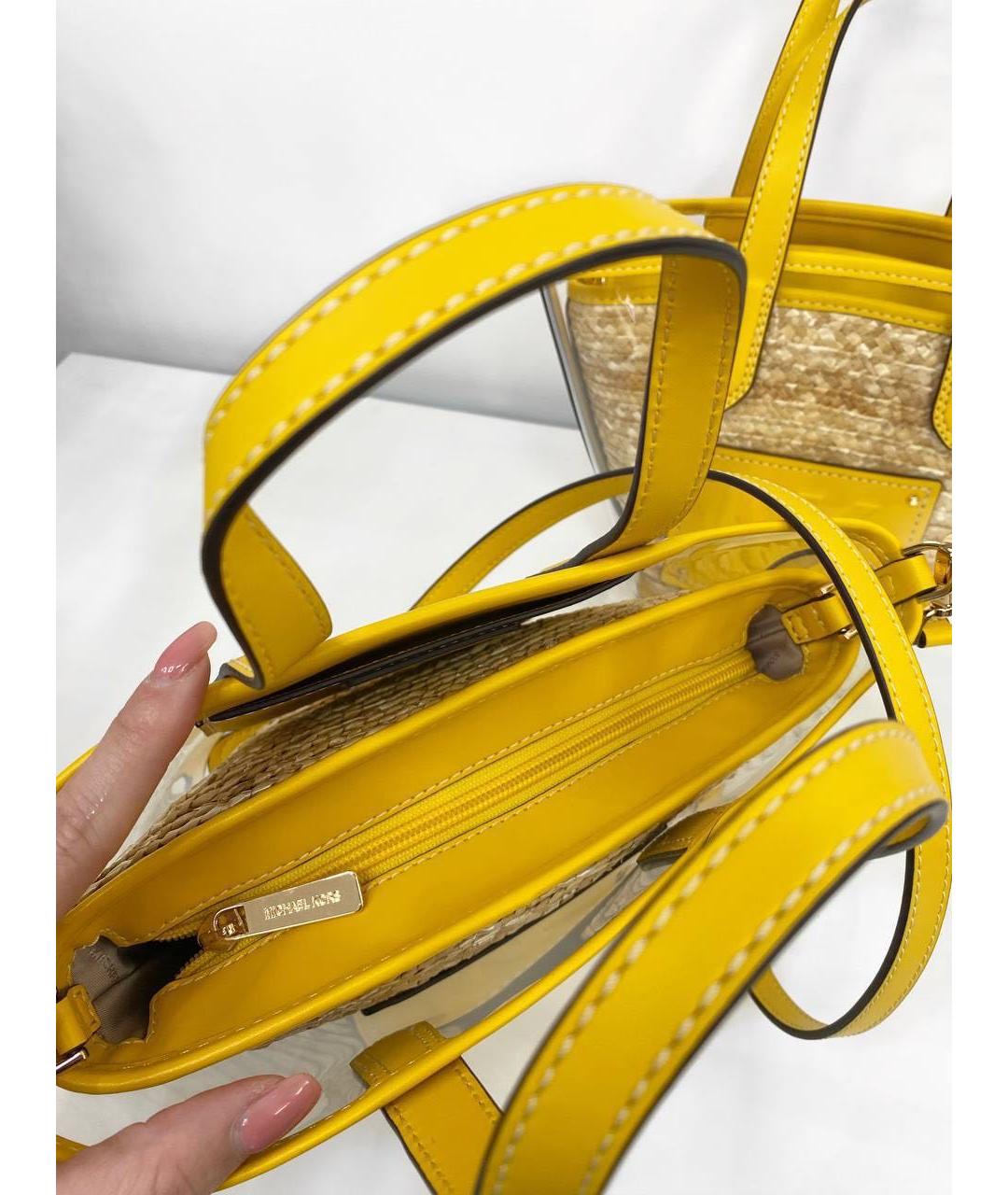 MICHAEL KORS Желтая пелетеная сумка через плечо, фото 4