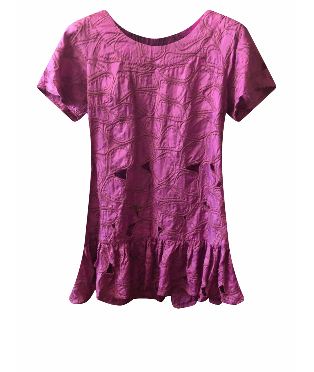 3.1 PHILLIP LIM Фиолетовая шелковая футболка, фото 1