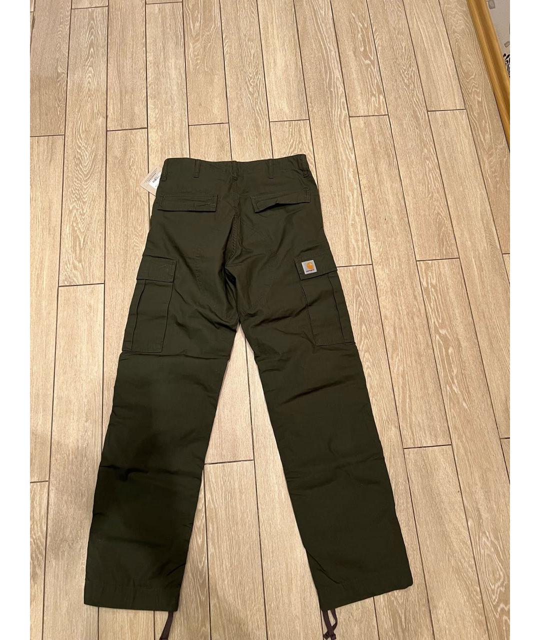 CARHARTT WIP Хаки хлопковые повседневные брюки, фото 2