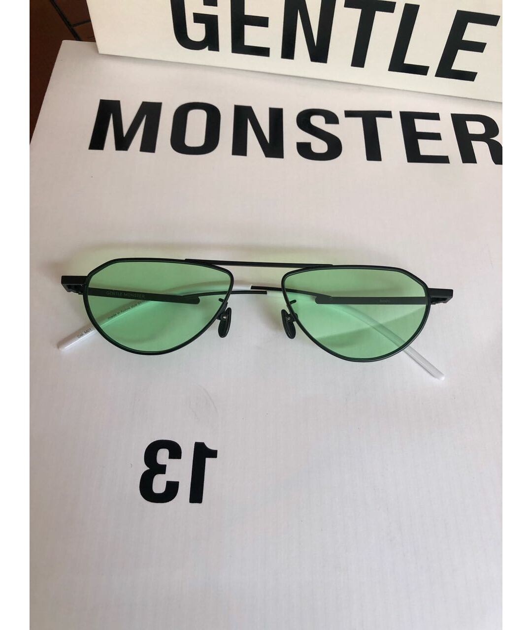 GENTLE MONSTER Зеленые пластиковые солнцезащитные очки, фото 6