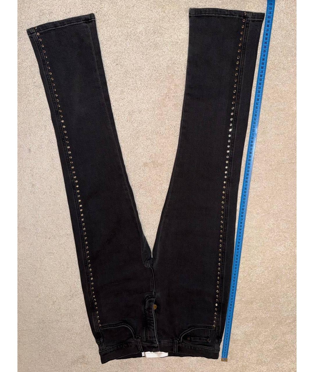 VICTORIA BECKHAM Серые хлопко-полиэстеровые прямые джинсы, фото 2