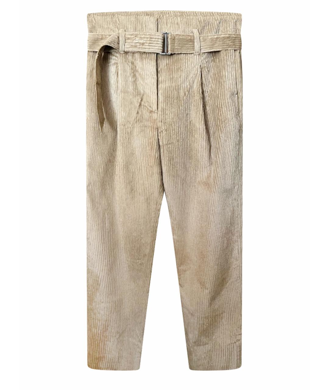 PESERICO Бежевые брюки широкие, фото 1