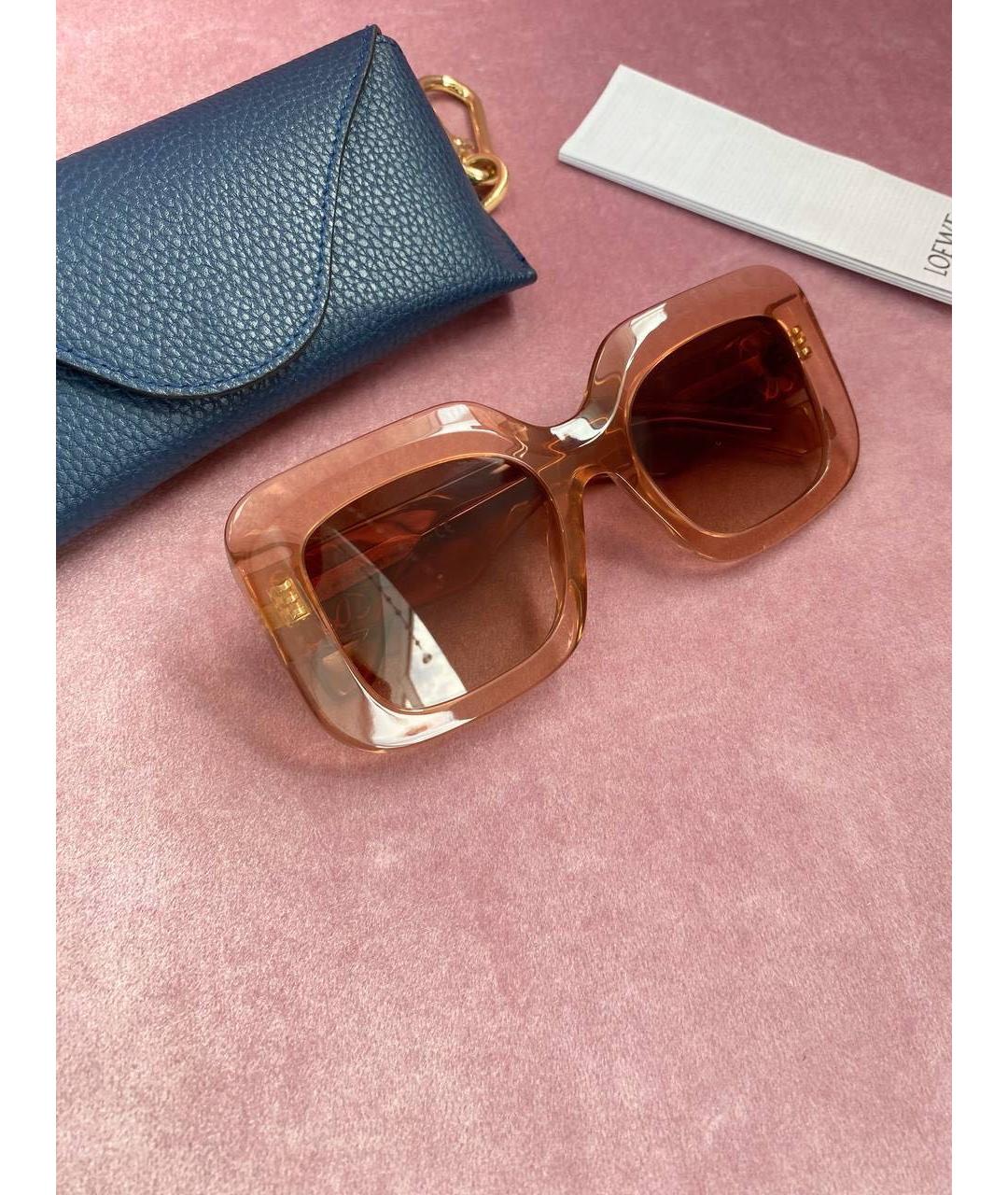 LOEWE Розовые пластиковые солнцезащитные очки, фото 9