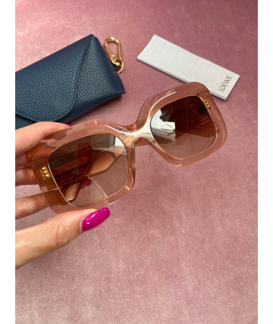 LOEWE Розовые пластиковые солнцезащитные очки, фото 7