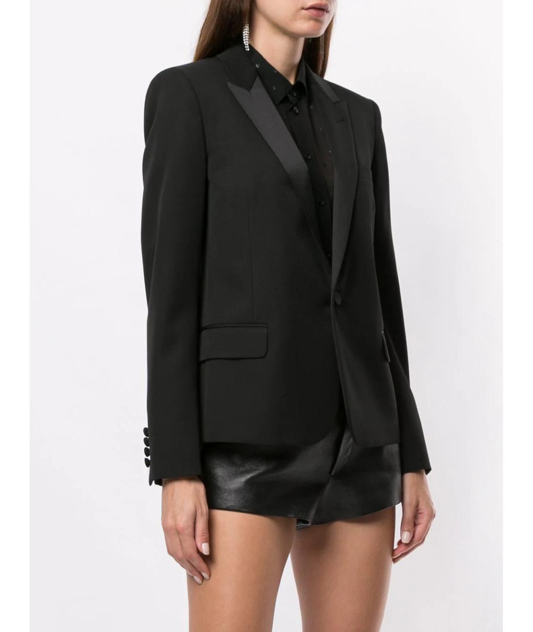 SAINT LAURENT Черная кожаная куртка, фото 2