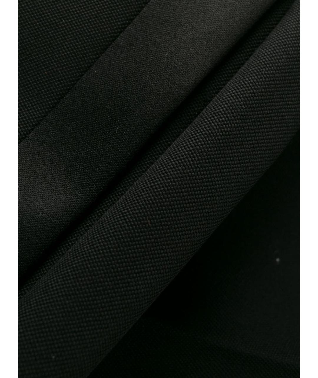 SAINT LAURENT Черные шерстяные прямые брюки, фото 3