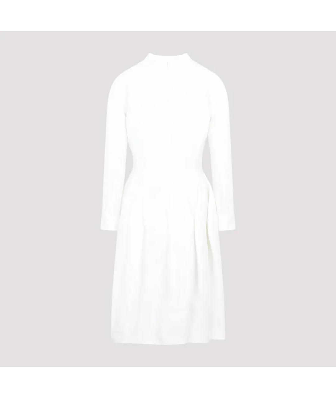 BOTTEGA VENETA Белое вискозное повседневное платье, фото 2