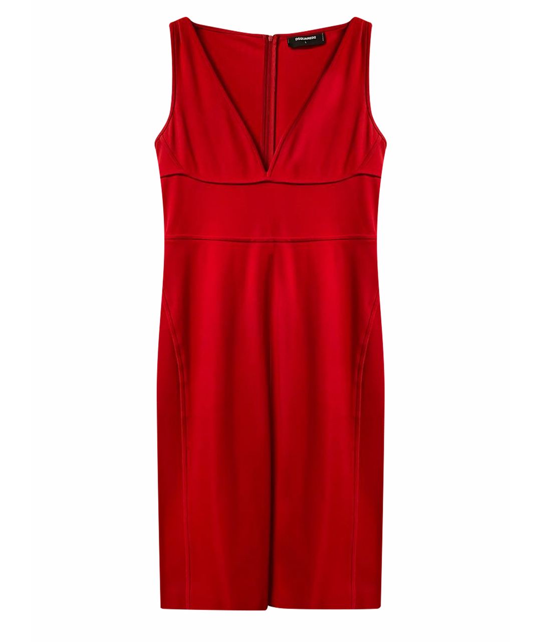 DSQUARED2 Красное креповое повседневное платье, фото 1