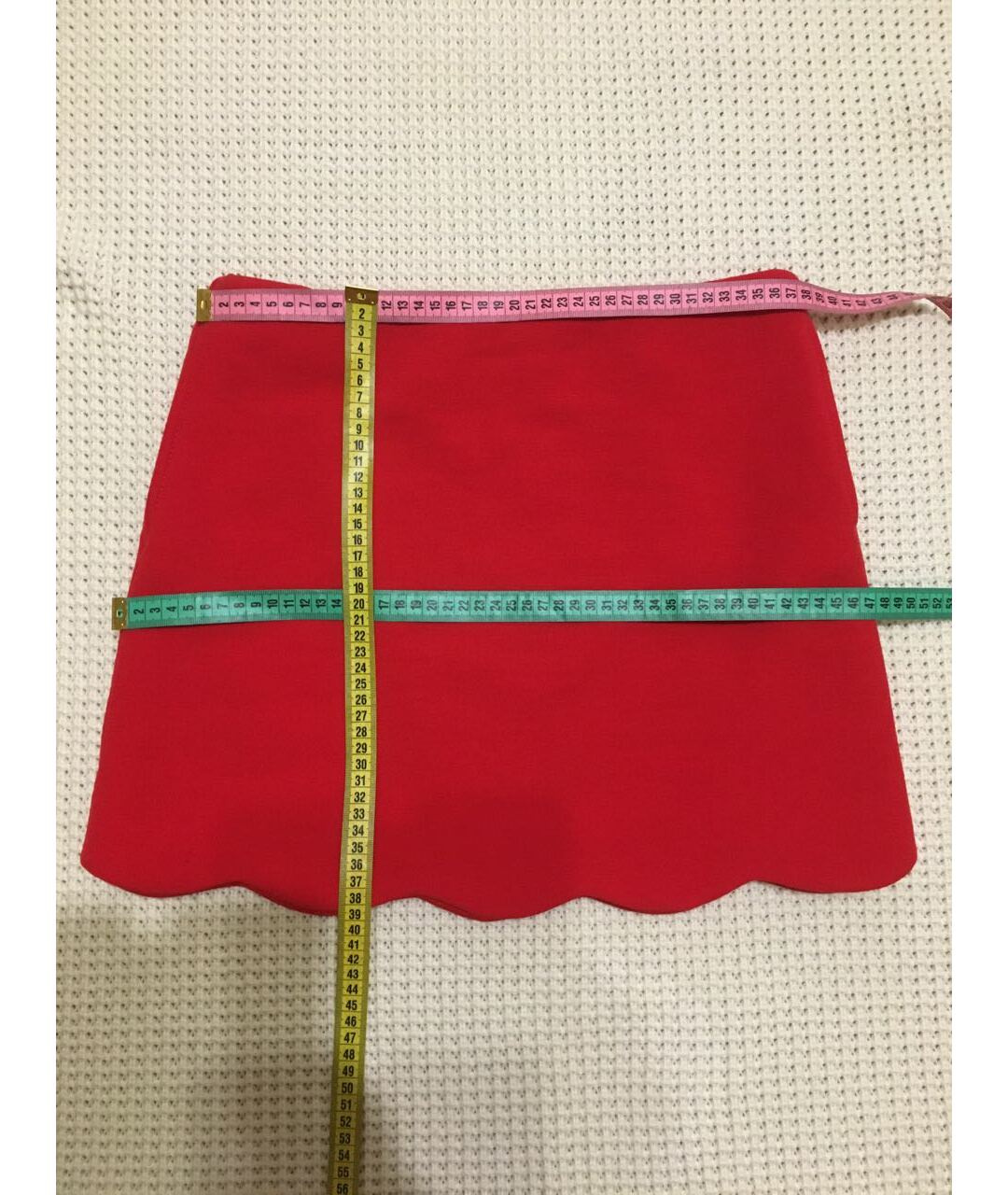 RED VALENTINO Красная шерстяная юбка мини, фото 7