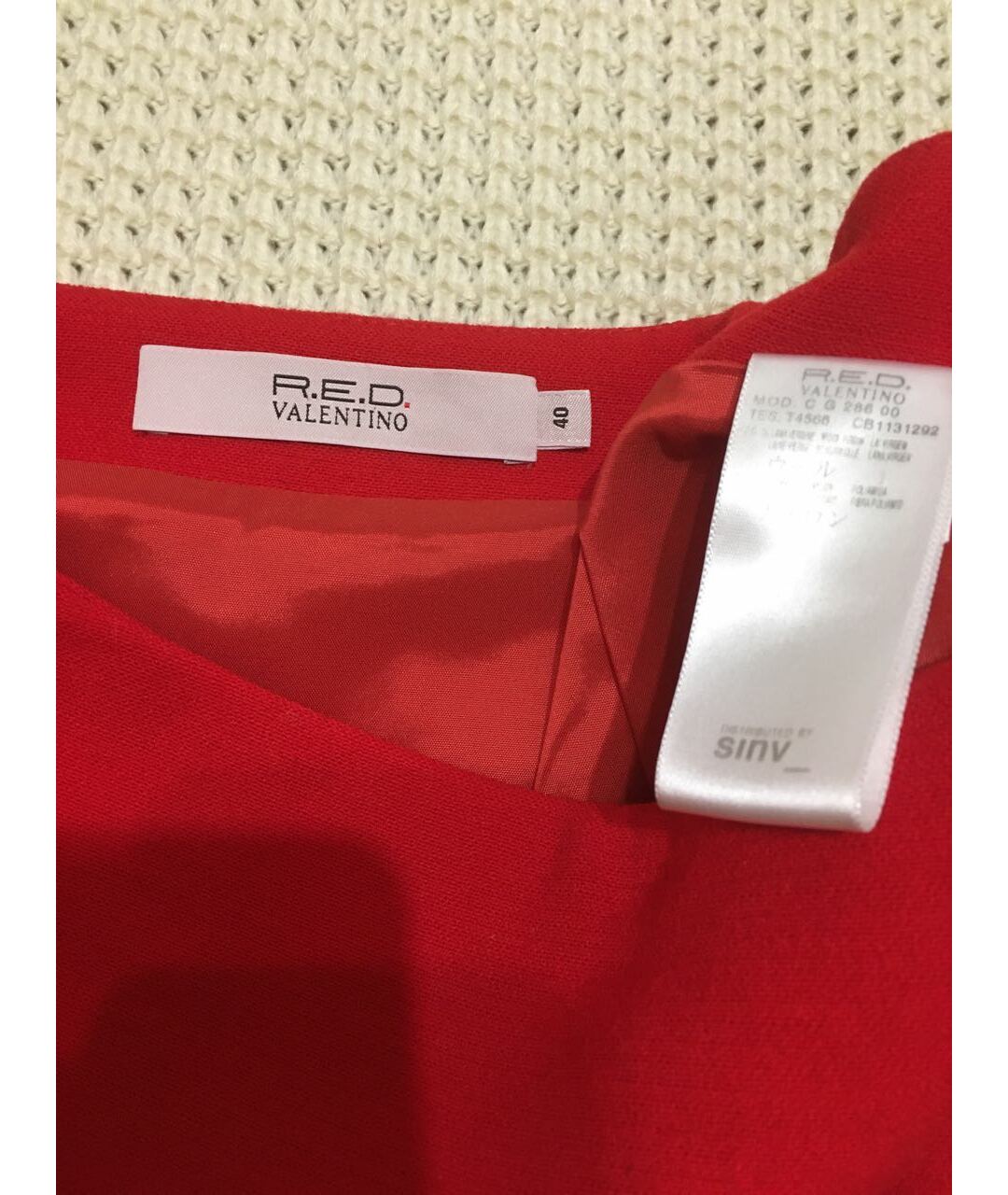 RED VALENTINO Красная шерстяная юбка мини, фото 6