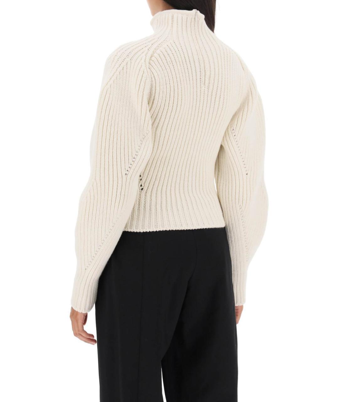 ALAIA Белый шерстяной джемпер / свитер, фото 3
