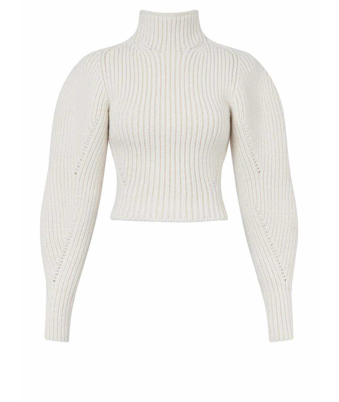 ALAIA Белый шерстяной джемпер / свитер, фото 1