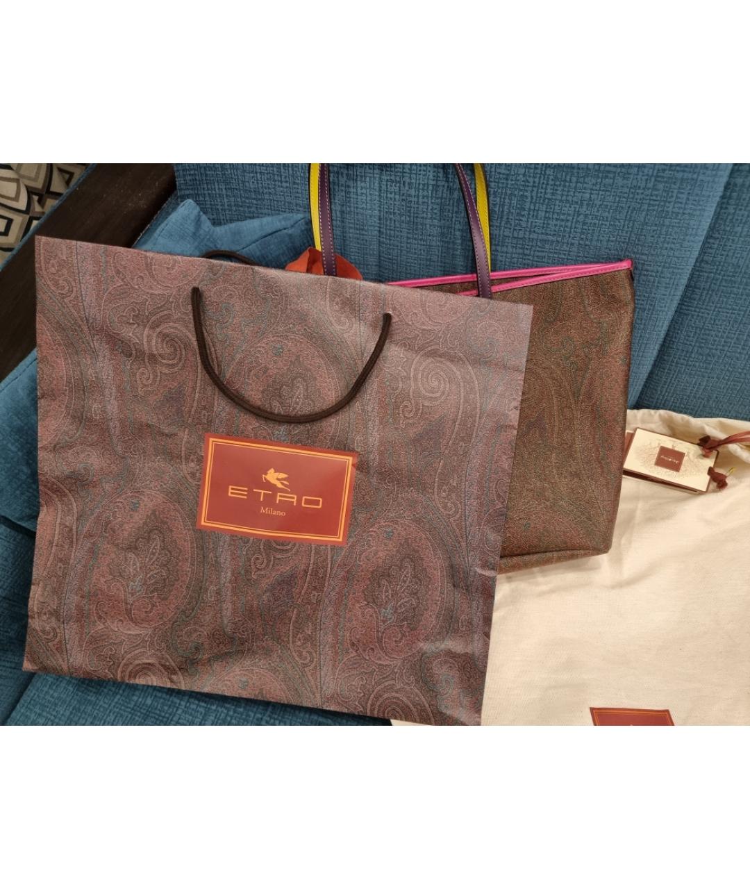 ETRO Коричневая сумка тоут, фото 3