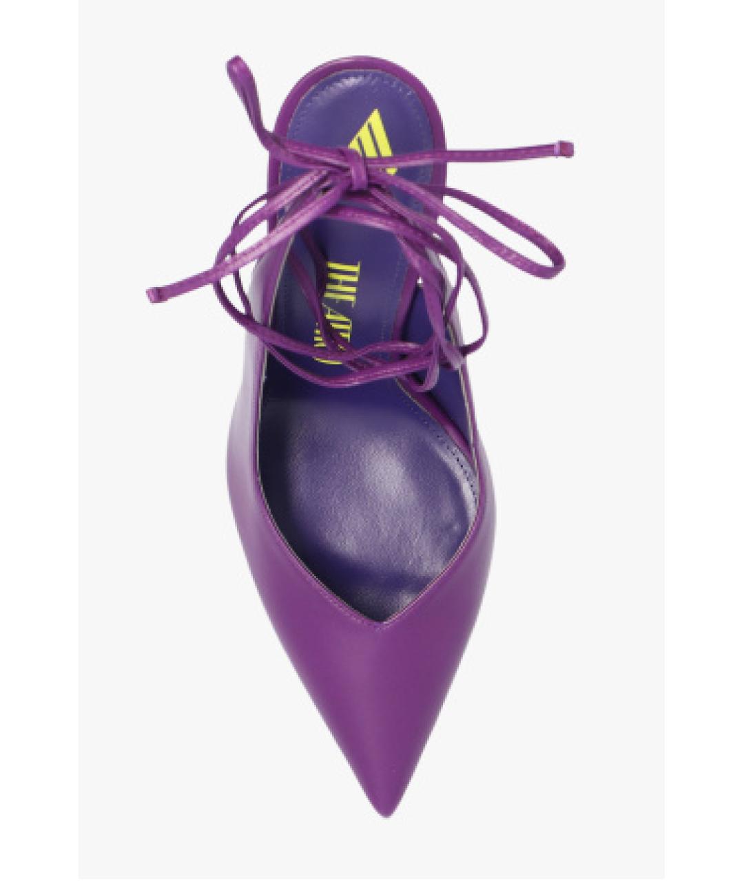 THE ATTICO Фиолетовые кожаные туфли, фото 5