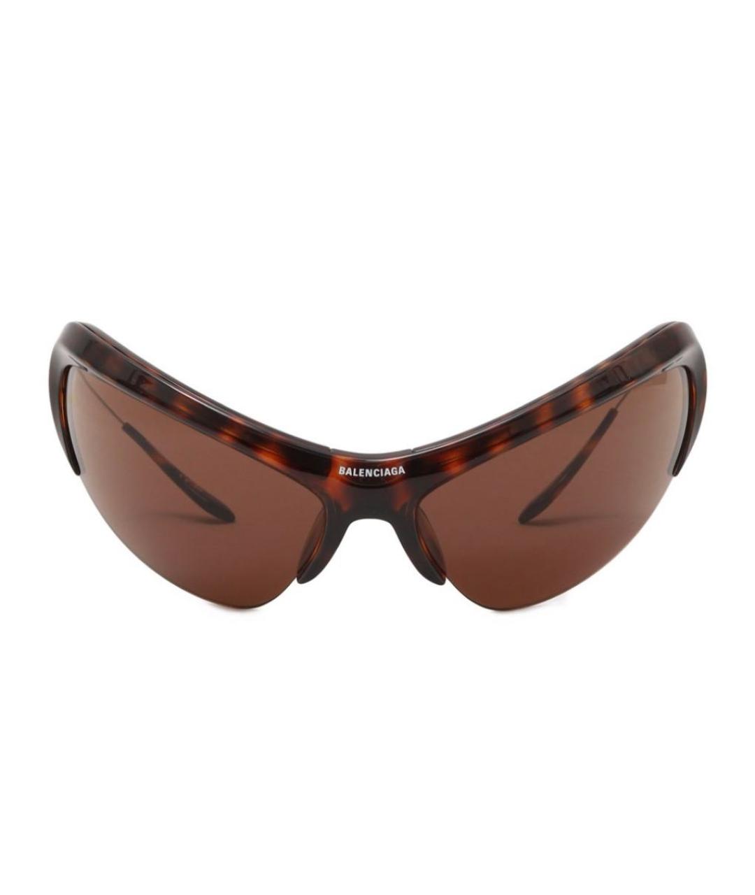 BALENCIAGA Коричневые пластиковые солнцезащитные очки, фото 9