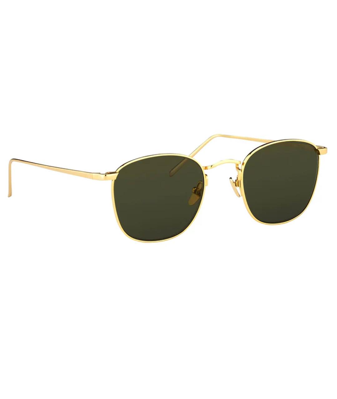 LINDA FARROW Золотые солнцезащитные очки, фото 2
