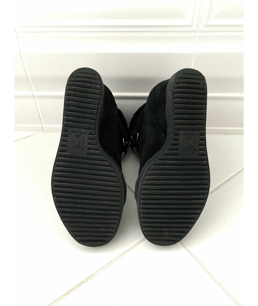 GIUSEPPE ZANOTTI DESIGN Черные замшевые кроссовки, фото 6