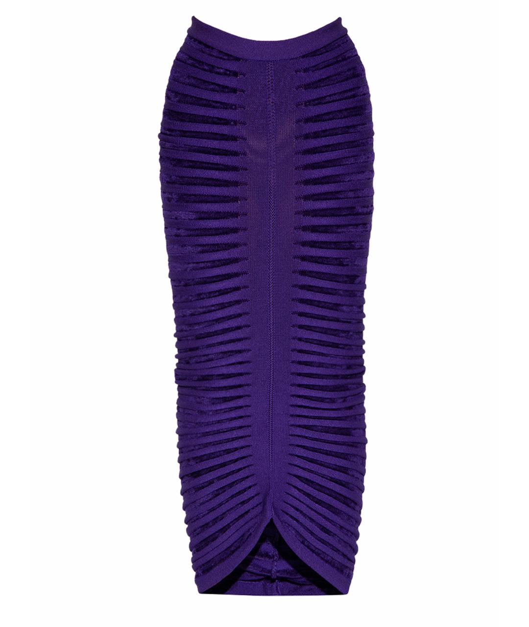 ALAIA Фиолетовая вискозная юбка макси, фото 1