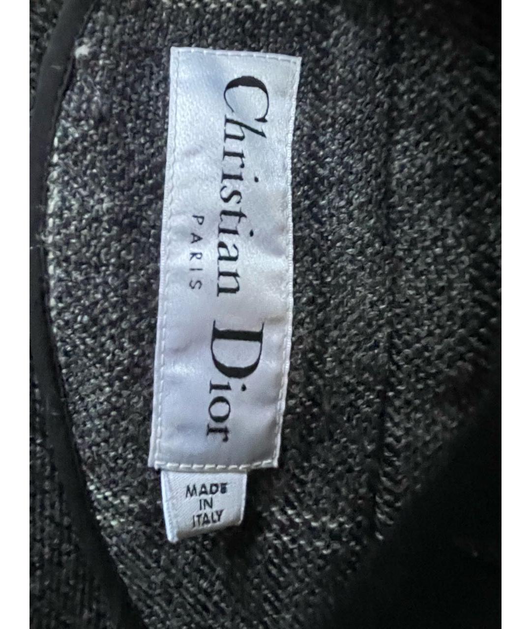 CHRISTIAN DIOR PRE-OWNED Серое шерстяное пальто, фото 3